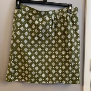 DENIM & CO. ACTIVE TERRY PULL ON SKORT JUNGLE OLIVE 1X NWOT